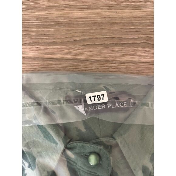 Pomander Place Tuckernuck Green Polly Dress Mini Cotton 3/4 Sleeve Popover M - Picture 12 of 12